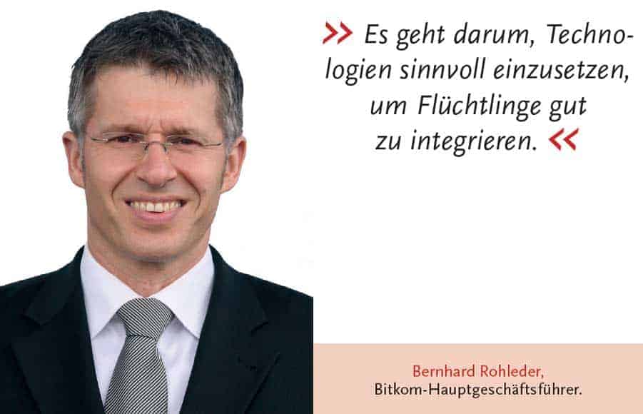 Bitkom initiative for refugee integration Rohleder Bernhard